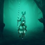 voici un résumé du livre le chevalier au bouclier vert qui est dans une forêt illustration